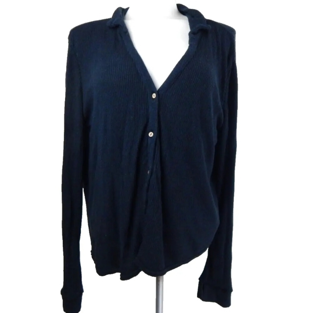 Free People FP Beach Gia Ribbed Button Up Shirt